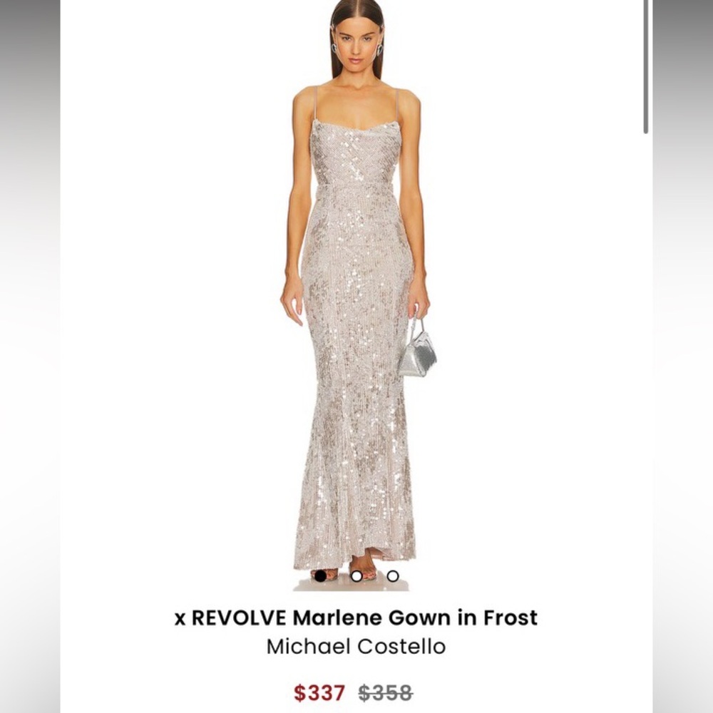 X Revolve Marlene Gown in Frost- M